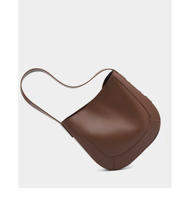 Alt view image 4 of 5 - Genuine Leather Women Fashion Shoulder Designer Purses and Handbags Brown