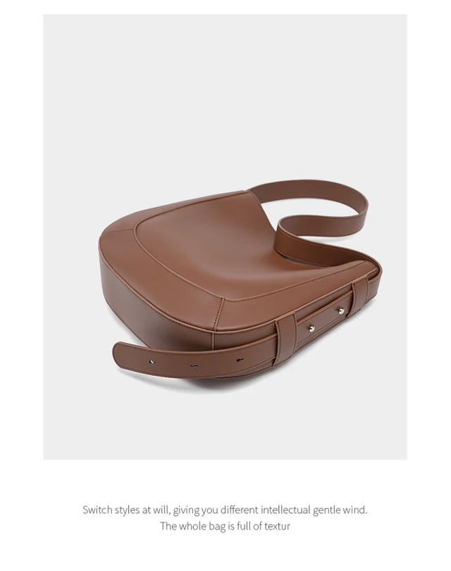 Alt view image 3 of 5 - Genuine Leather Women Fashion Shoulder Designer Purses and Handbags Brown