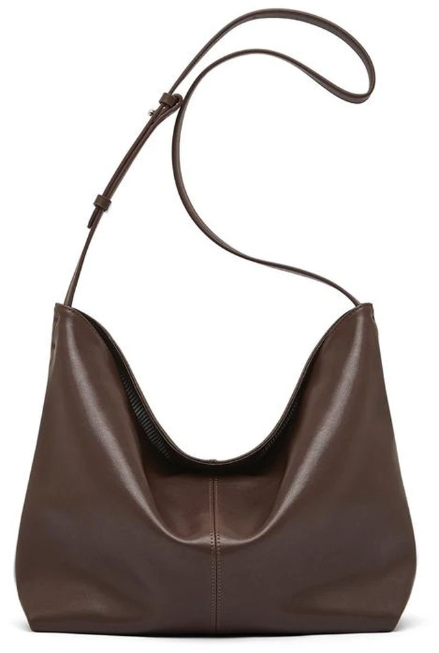 Main image of Genuine Leather Womens Fashion Shoulder Bags Large Tote Bag Retro Purse Handbag Brown
