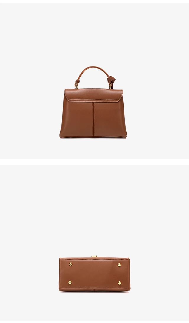 Alt view image 4 of 4 - Genuine Leather Women Shoulder Bag Vintage Crossbody Purse Handbag Brown