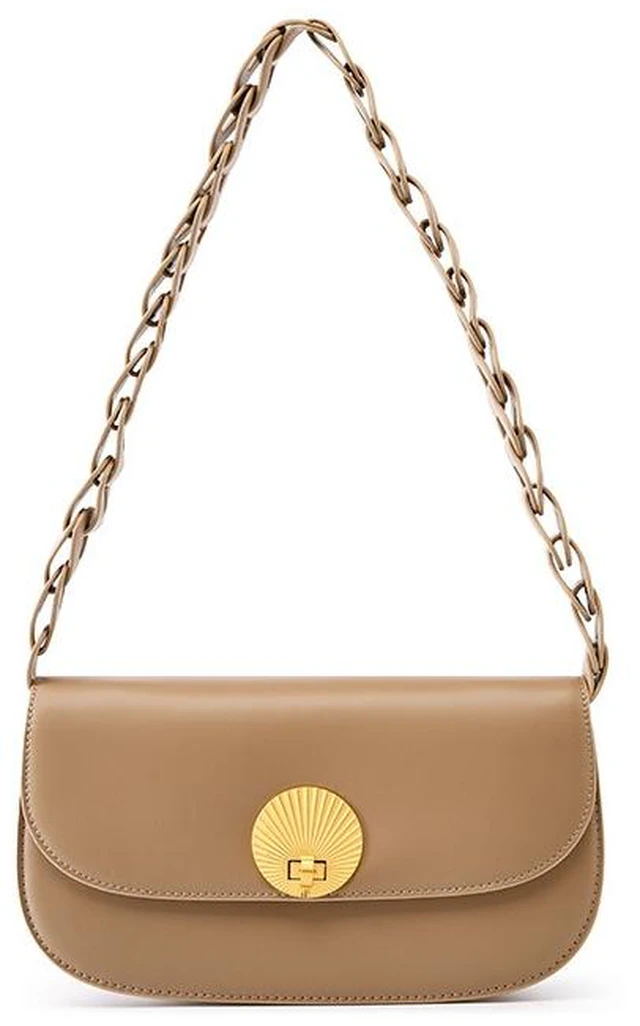 Main image of Genuine Leather Women Fashion Handbags Tote Bag Shoulder Bag Cream