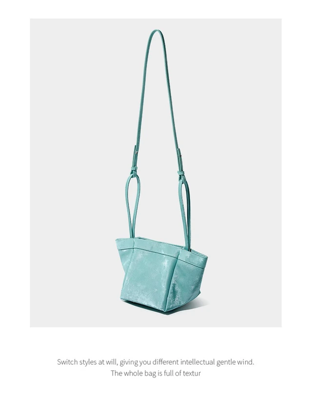 Alt view image 5 of 6 - Genuine Leather Fashion Women's Handbag Messenger Bag Green