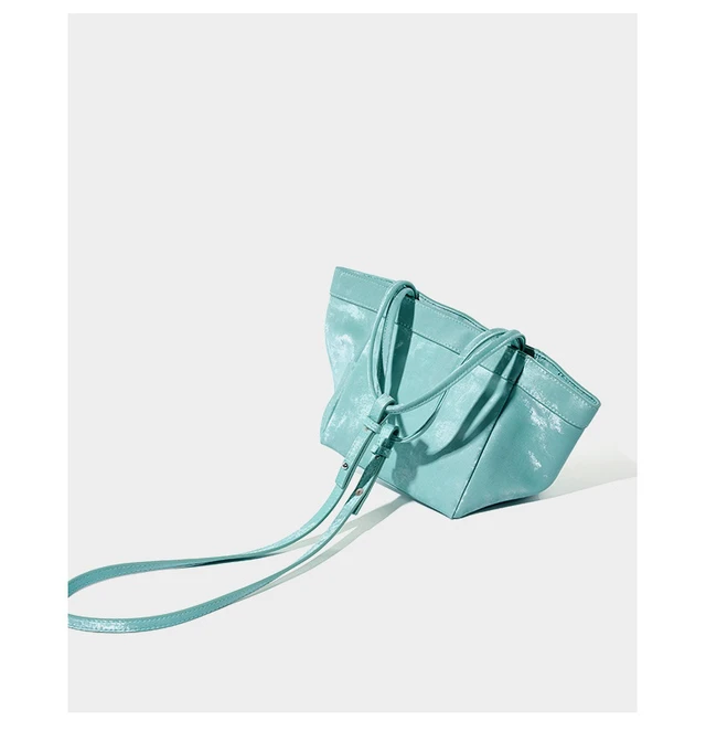 Alt view image 6 of 6 - Genuine Leather Fashion Women's Handbag Messenger Bag Green