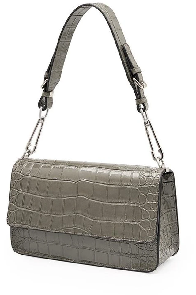 Main image of Genuine Leather Women's Handbag Beach Bag Simple Shoulder Bag Grey