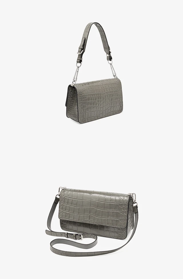 Alt view image 2 of 3 - Genuine Leather Women's Handbag Beach Bag Simple Shoulder Bag Grey