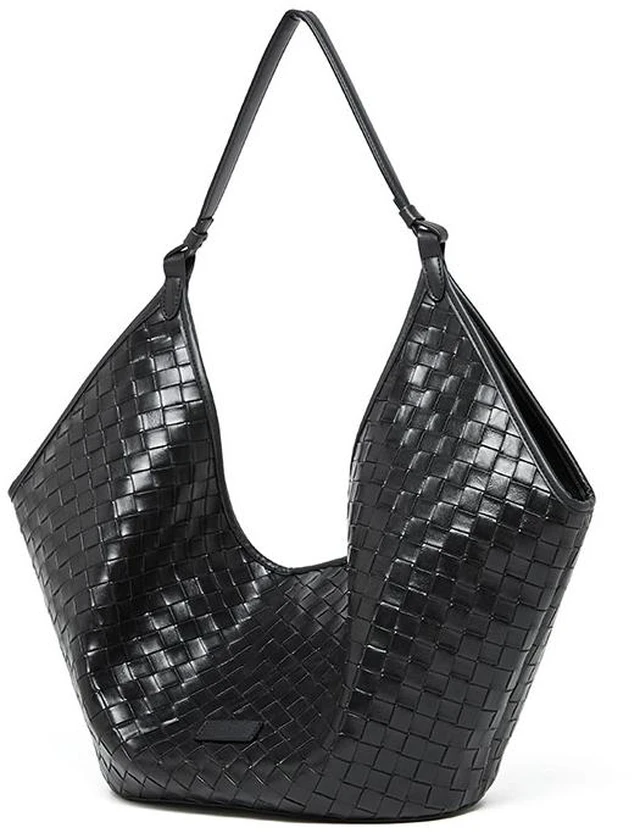 Main image of Womens Genuine Leather Handbag Shoulder Bag Black