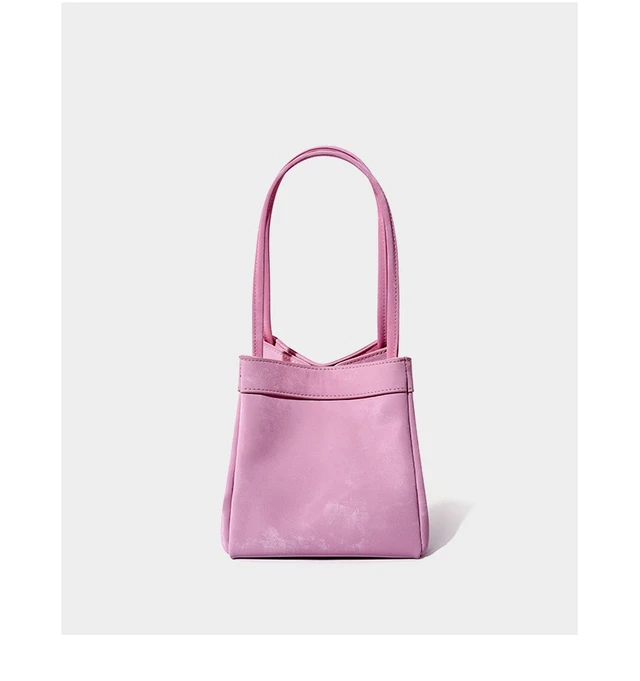 Alt view image 3 of 4 - Genuine Leather Fashion Women's Handbag Messenger Bag Pink