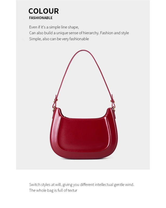 Alt view image 2 of 3 - Genuine Leather Women's Handbag Ladies Shoulder Tote Messenger Hobo Bag Red