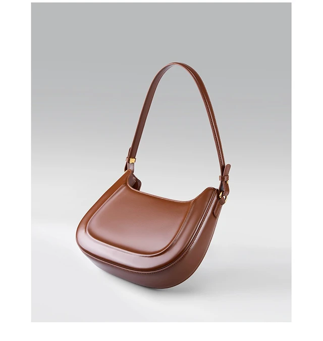 Alt view image 2 of 5 - Genuine Leather Women's Handbag Ladies Shoulder Tote Messenger Hobo Bag Brown