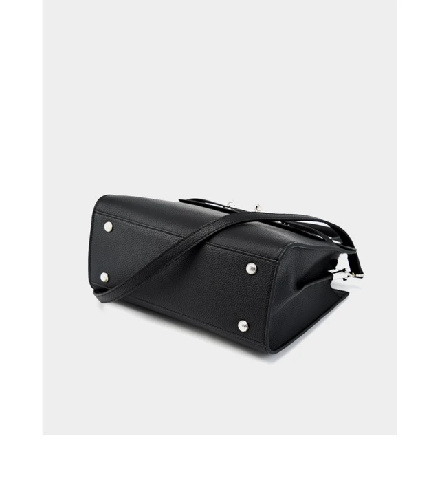 Alt view image 6 of 6 - Genuine Leather Women's Bag Vintage Handbag Black