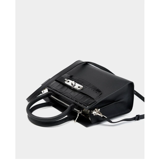 Alt view image 4 of 6 - Genuine Leather Women's Bag Vintage Handbag Black