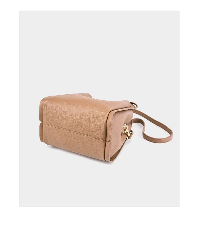 Alt view image 6 of 6 - Genuine Leather Large Capacity Women's Crossbody Handbag Brown
