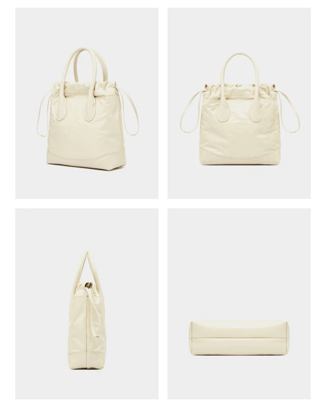 Alt view image 3 of 3 - Genuine Leather Women's Handbag Diagonal Cross Bag White