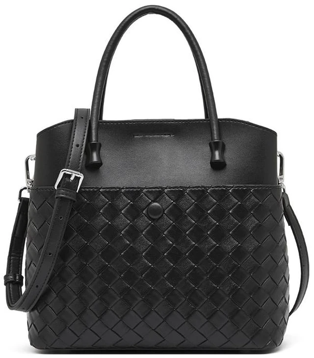 Main image of Time Resistance Leather Handbag Leather Purse for Women - Top Handle Bag - Tote Bag Black