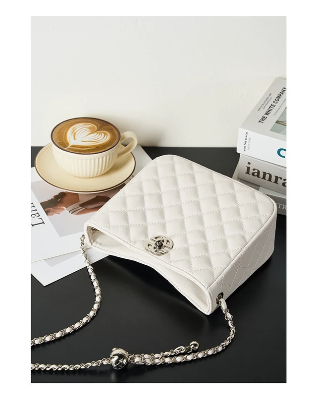 Alt view image 2 of 5 - Women Tote Bag Genuine Leather Crossbody Bag Large Capacity Handbags White