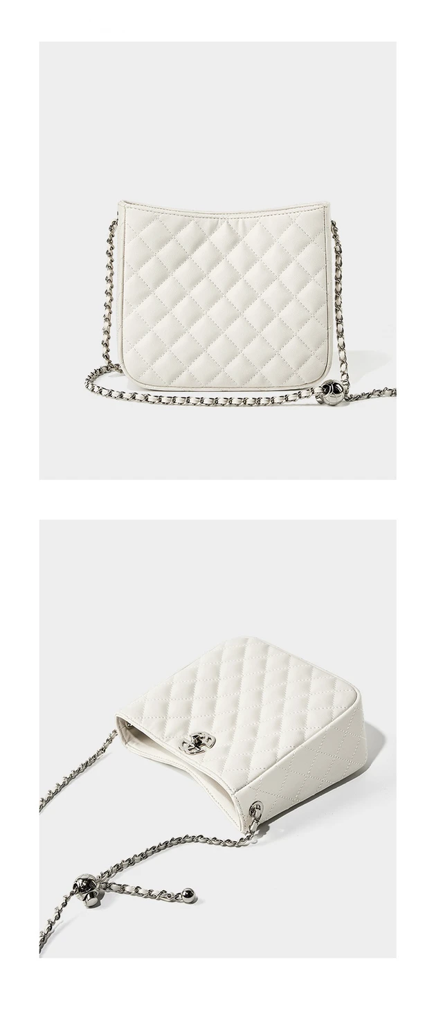 Alt view image 4 of 5 - Women Tote Bag Genuine Leather Crossbody Bag Large Capacity Handbags White