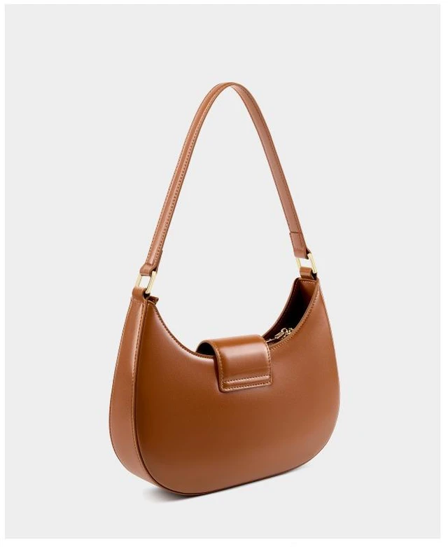 Alt view image 3 of 3 - Genuine Leather Women Handbags College Crossbody Messenger Bag Brown