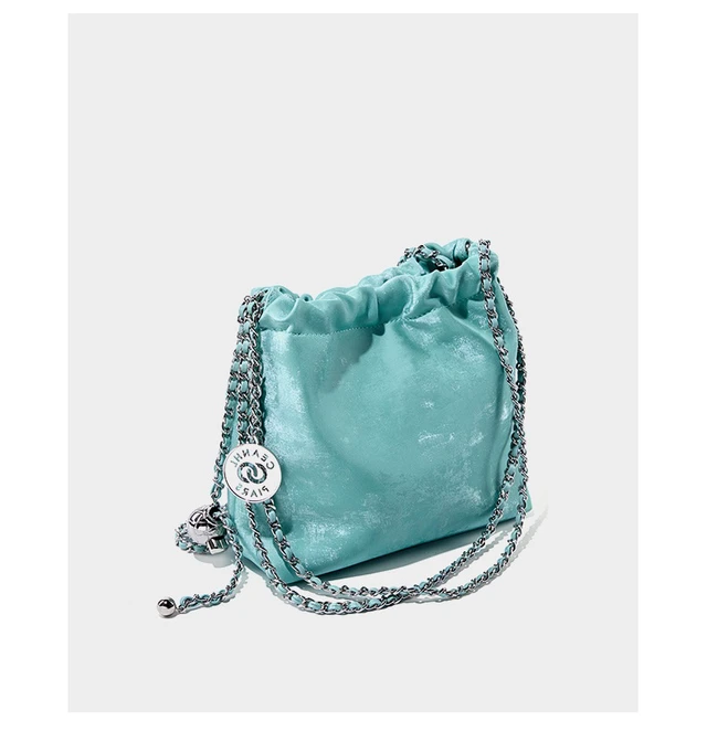 Alt view image 2 of 5 - Genuine Leather Women's Handbag Beach Bag Simple Shoulder Bag Green