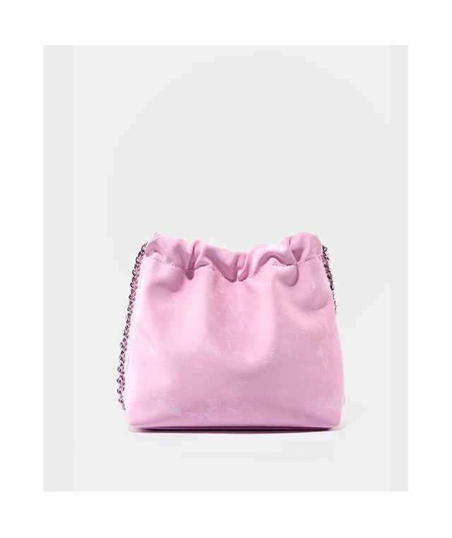 Alt view image 4 of 4 - Genuine Leather Women's Handbag Beach Bag Simple Shoulder Bag Pink