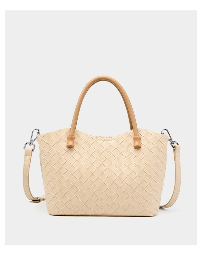 Alt view image 2 of 6 - Genuine Leather Women's Handbag Ladies Shoulder Tote Bag White