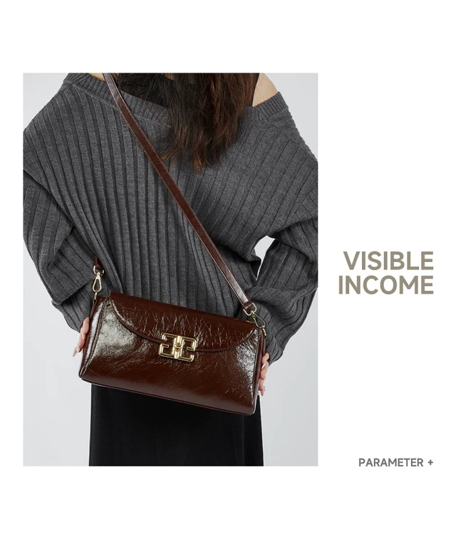 Alt view image 2 of 3 - Women Genuine Leather Shoulder Bags Fashion Hobo Bags Brown