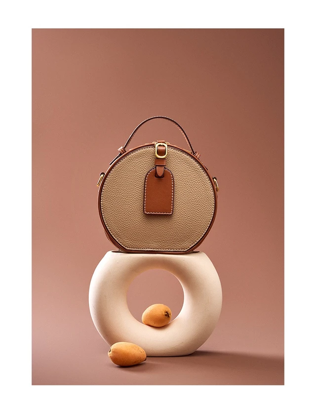 Alt view image 2 of 3 - Genuine Metallic Leather Tote Bag for Women Brown