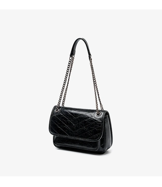 Alt view image 2 of 6 - Genuine Leather Crossbody Satchel Bag Vintage Purses Handbags for Women Black
