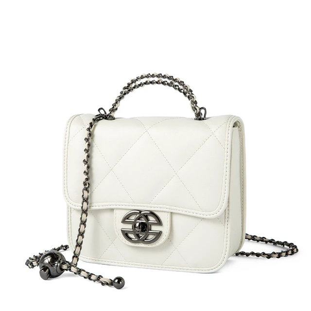 Alt view image 2 of 2 - Women Genuine Leather Satchel Purse Vintage College Crossbody Messenger Bag Work Cross-body Bag White