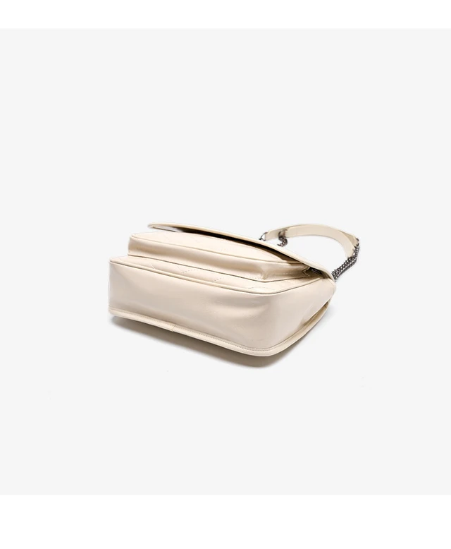 Alt view image 4 of 4 - Genuine Leather Crossbody Satchel Bag Vintage Purses Handbags for Women White