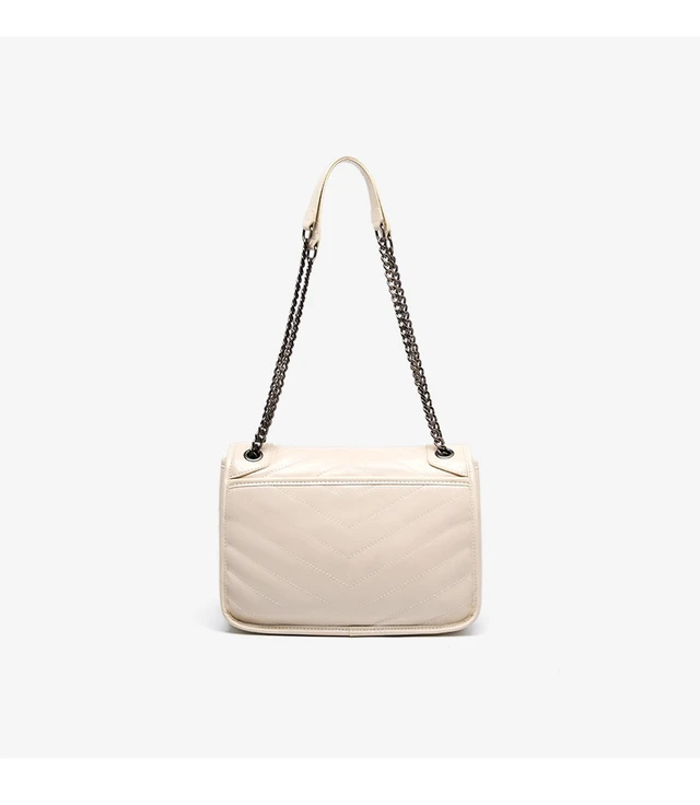 Alt view image 3 of 4 - Genuine Leather Crossbody Satchel Bag Vintage Purses Handbags for Women White
