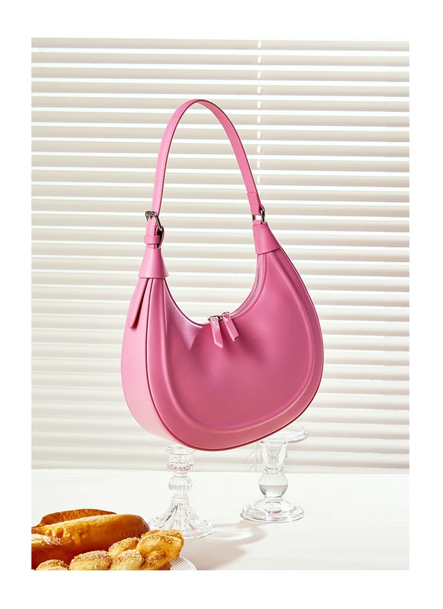 Alt view image 2 of 2 - New Women's Genuine Leather Casual Shoulder Crossbody Bag Pink
