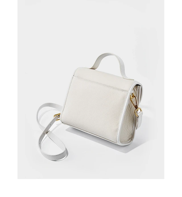 Alt view image 2 of 4 - Fashion Genuine Leather Women Shoulder Bag Handbag Lady Casual Tote Bag White