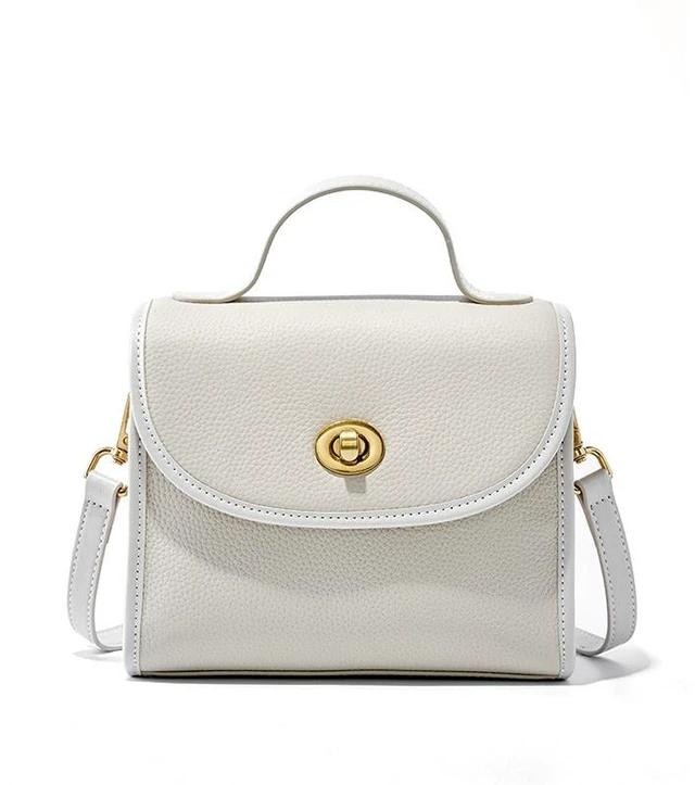 Main image of Fashion Genuine Leather Women Shoulder Bag Handbag Lady Casual Tote Bag White