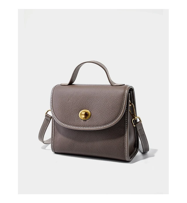 Alt view image 3 of 3 - Fashion Genuine Leather Women Shoulder Bag Handbag Lady Casual Tote Bag Grey
