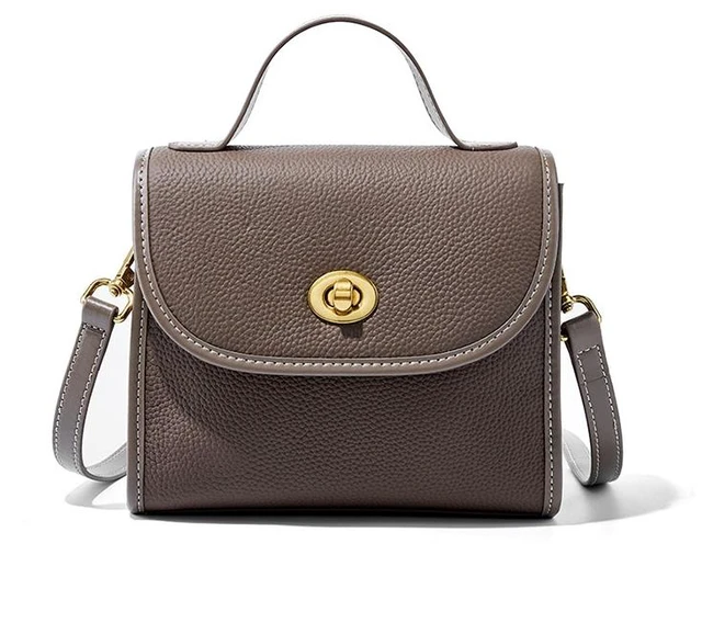 Main image of Fashion Genuine Leather Women Shoulder Bag Handbag Lady Casual Tote Bag Grey