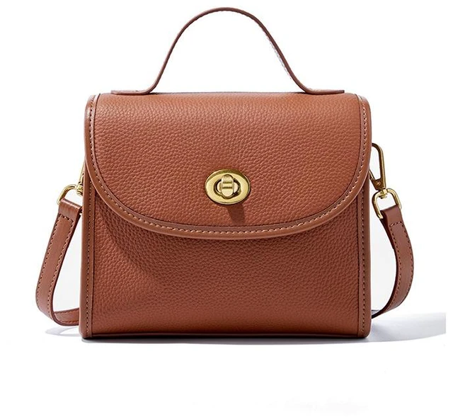 Main image of Fashion Genuine Leather Women Shoulder Bag Handbag Lady Casual Tote Bag Brown