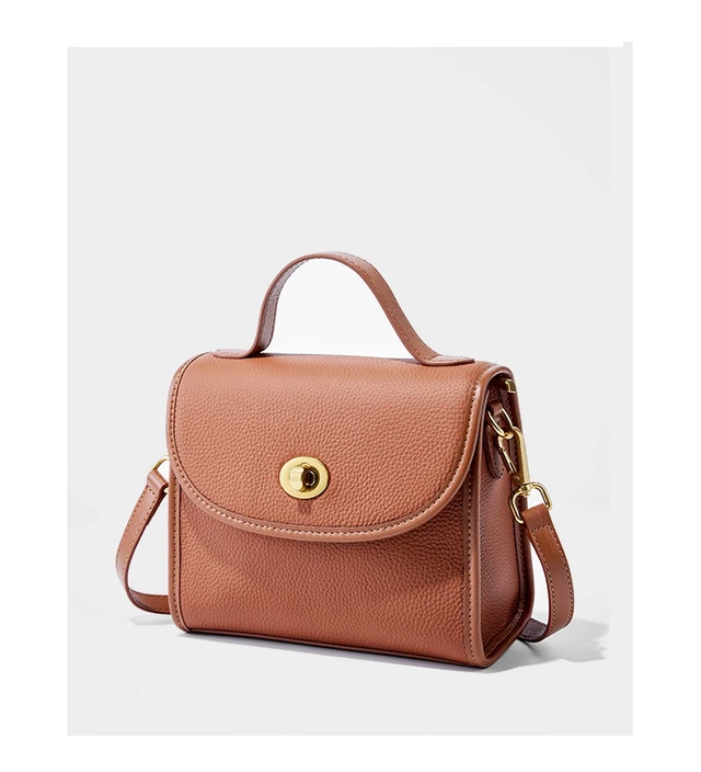 Alt view image 3 of 3 - Fashion Genuine Leather Women Shoulder Bag Handbag Lady Casual Tote Bag Brown