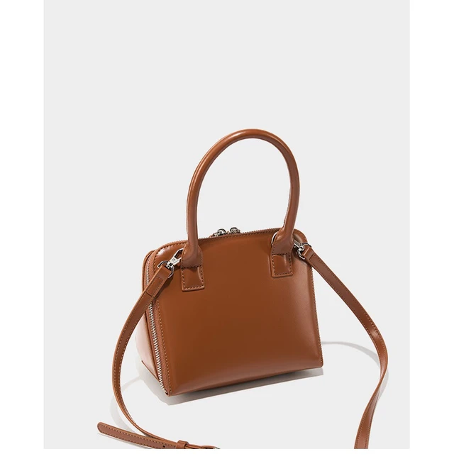 Alt view image 2 of 5 - Genuine Leather Women Tote Bag Soft Handbags Vintage Shoulder Purses Brown