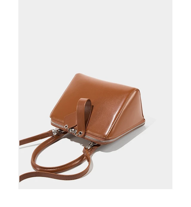 Alt view image 5 of 5 - Genuine Leather Women Tote Bag Soft Handbags Vintage Shoulder Purses Brown