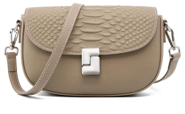 Main image of Ladies' Genuine Leather Crossbody Bag Large Capacity Small Square Bag Grey