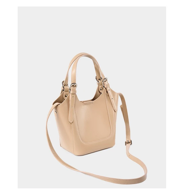 Alt view image 3 of 6 - Genuine Leather Shoulder Bags Purses and Handbags for Women Satchel Designer Cross Body Hobo Bag Cream