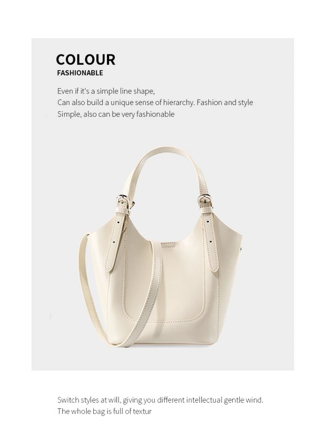 Alt view image 2 of 3 - Genuine Leather Shoulder Bags Purses and Handbags for Women Satchel Designer Cross Body Hobo Bag White