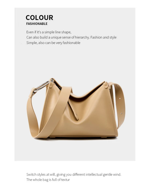 Alt view image 2 of 4 - Genuine Soft Leather Shoulder Tote Crossbody Purses Bucket Bags Brown