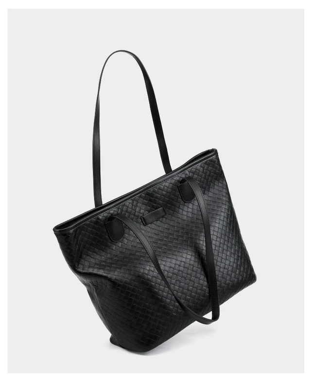 Alt view image 2 of 6 - Womens Tote Handbag Genuine Leather Shoulder Bag Large Capacity Work Bag Black