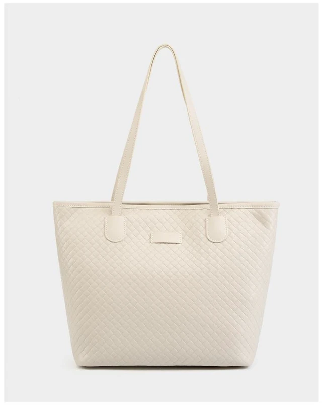 Alt view image 2 of 3 - Womens Tote Handbag Genuine Leather Shoulder Bag Large Capacity Work Bag White