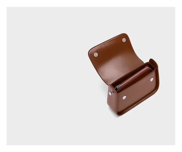 Alt view image 4 of 4 - Women's Genuine Leather Saddle Bag Brown