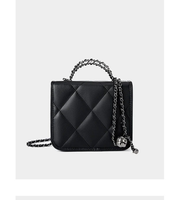 Alt view image 7 of 7 - Women Genuine Leather Cute Tote Handbags Crossbody Bag with Long Strap Black