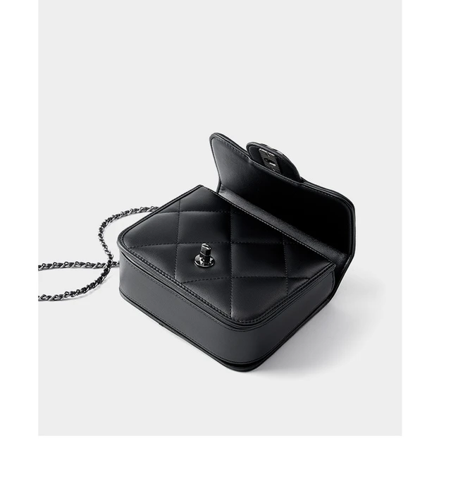 Alt view image 6 of 7 - Women Genuine Leather Cute Tote Handbags Crossbody Bag with Long Strap Black