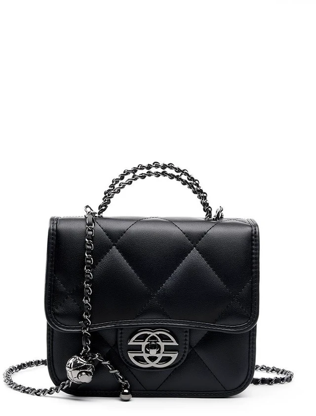 Main image of Women Genuine Leather Cute Tote Handbags Crossbody Bag with Long Strap Black
