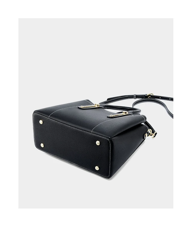 Alt view image 4 of 5 - Women Genuine Leather Purses Handbags Tote Bag Shoulder Bag Top Handle Satchel Crossbody Hobo Bags Black